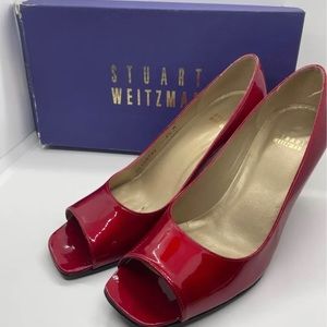 Stuart Weitzman red heels size 8.5, leather soles